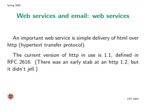 Web services and email: web services