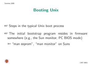 Booting Unix