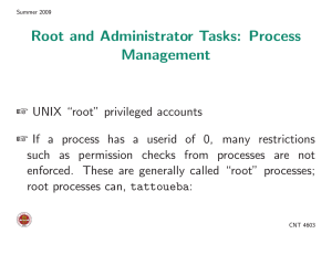 Root and Administrator Tasks: Process Management