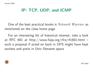 IP: TCP, UDP, and ICMP