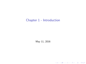Chapter 1 - Introduction May 11, 2016