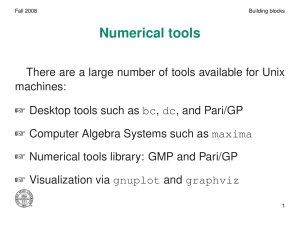 Numerical tools