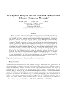 An Empirical Study of Reliable Multicast Protocols over Ethernet–Connected Networks