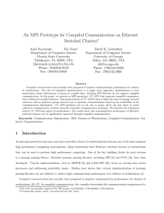 An MPI Prototype for Compiled Communication on Ethernet Switched Clusters