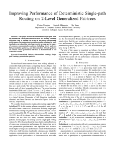 Improving Performance of Deterministic Single-path Routing on 2-Level Generalized Fat-trees