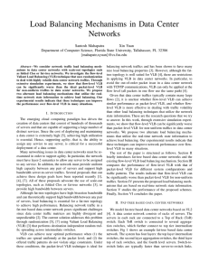 Load Balancing Mechanisms in Data Center Networks