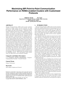 Maximizing MPI Point-to-Point Communication Performance on RDMA-enabled Clusters with Customized Protocols