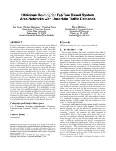 Oblivious Routing for Fat-Tree Based System Rami Melhem