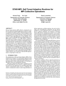 STAR-MPI: Self Tuned Adaptive Routines for MPI Collective Operations