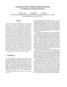 An Empirical Study of Reliable Multicast Protocols over Ethernet–Connected Networks