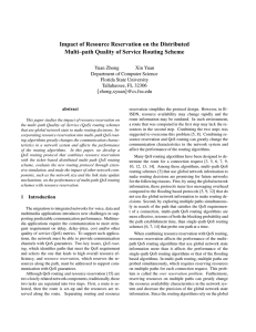 Impact of Resource Reservation on the Distributed