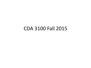 CDA 3100 Fall 2015