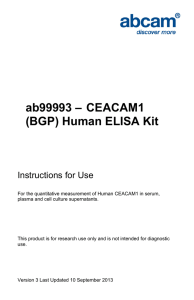 ab99993 – CEACAM1 (BGP) Human ELISA Kit Instructions for Use