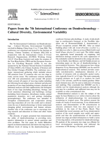 Papers from the 7th International Conference on Dendrochronology –