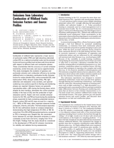 Emissions from Laboratory Combustion of Wildland Fuels: 1. Introduction