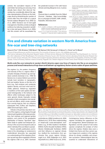 Fire and climate variation in western North America from e aleofir