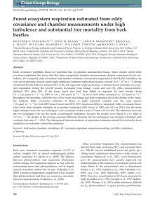 Forest ecosystem respiration estimated from eddy