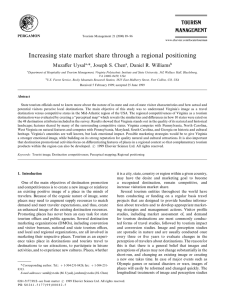 Increasing state market share through a regional positioning * Muza!er Uysal