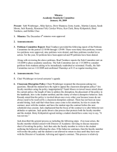 Minutes Academic Standards Committee January 30, 2009 Present