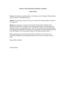 Minutes of the Professional Standards Committee  April 28, 2011 Present: