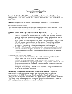 Minutes Academic Standards Committee September 19, 2011 Present