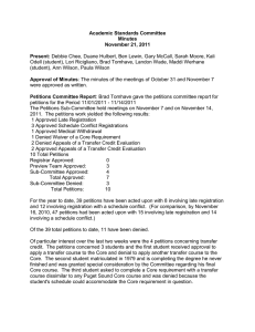 Academic Standards Committee Minutes November 21, 2011