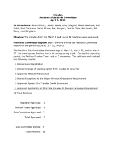 Minutes Academic Standards Committee April 5, 2012 In Attendance: