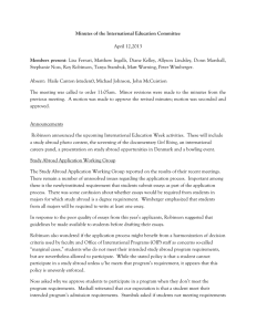 Minutes of the International Education Committee  Members present April 12,2013