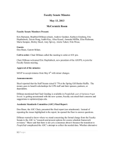 Faculty Senate Minutes May 13, 2013 McCormick Room
