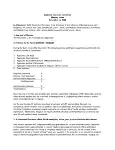 Academic Standards Committee Meeting Notes November 15, 2013 In Attendance: