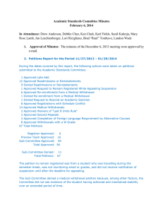 Academic Standards Committee Minutes February 6, 2014  In Attendance: