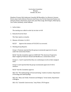 Curriculum Committee Minutes October 28, 2013