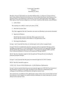 Curriculum Committee Minutes November 25, 2013