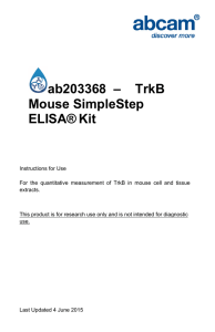 ab203368  –    TrkB Mouse SimpleStep ELISA® Kit