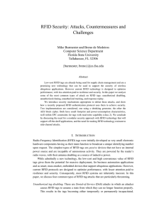 RFID Security: Attacks, Countermeasures and Challenges