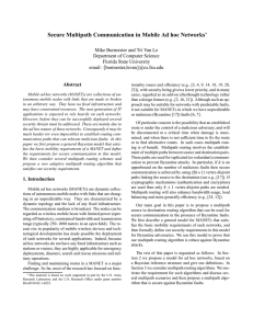 Secure Multipath Communication in Mobile Ad hoc Networks