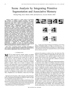Scene Analysis by Integrating Primitive Segmentation and Associative Memory