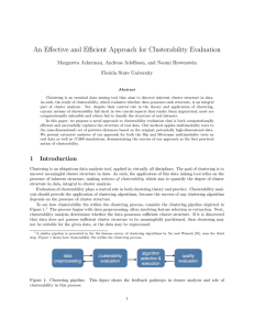 An Effective and Efficient Approach for Clusterability Evaluation Florida State University