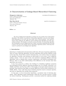 A Characterization of Linkage-Based Hierarchical Clustering Margareta Ackerman Shai Ben-David