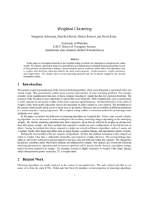 Weighted Clustering