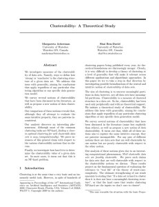 Clusterability: A Theoretical Study