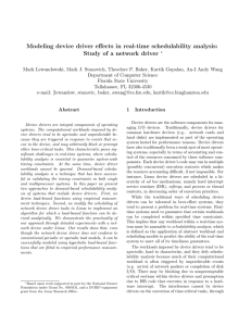 Modeling device driver effects in real-time schedulability analysis: