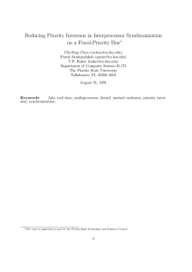 Reducing Priority Inversion in Interprocessor Synchronization on a Fixed-Priority Bus