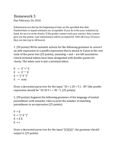 Homework 3  Due February 24, 2016