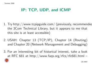 IP: TCP, UDP, and ICMP