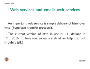 Web services and email: web services