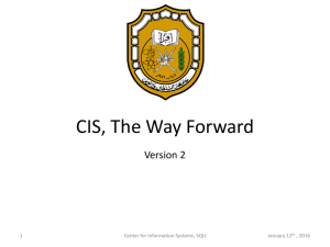CIS, The Way Forward Version 2  January 12