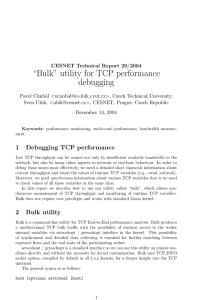 “Bulk” utility for TCP performance debugging