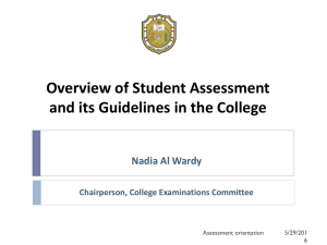 Overview of Student Assessment and its Guidelines in the College