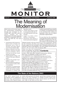 m o n i t o r The Meaning of Modernisation Issue 21